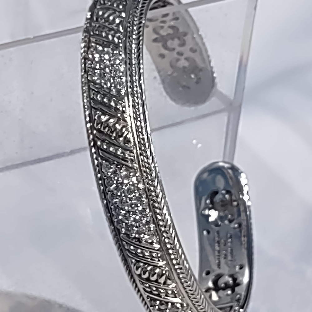 Sterling 925 Judith Ripka Bangle Bracelet NWOT z1